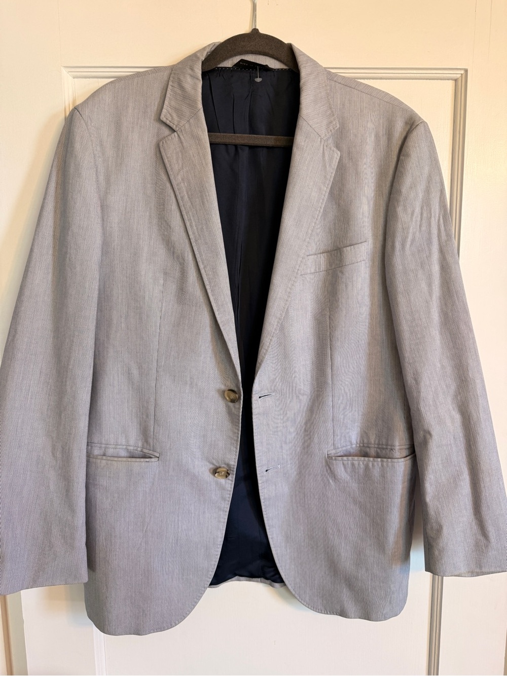 Hugo Boss Light Gray Men's Blazer - Two-Button Sport Coat